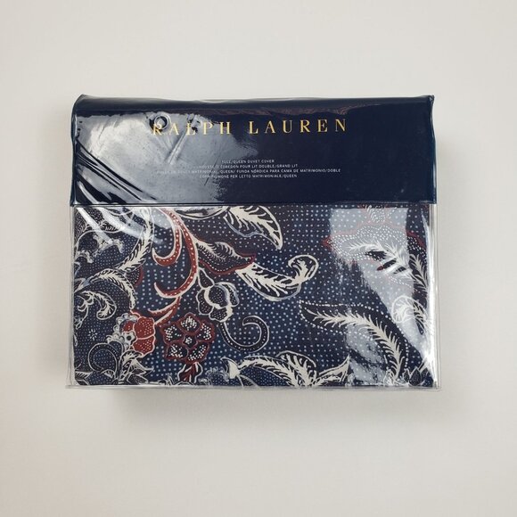 Ralph Lauren Home Mirabelle Full/Queen Duvet Cover in Indigo Blue, 92" W x 96" L - Picture 14 of 16